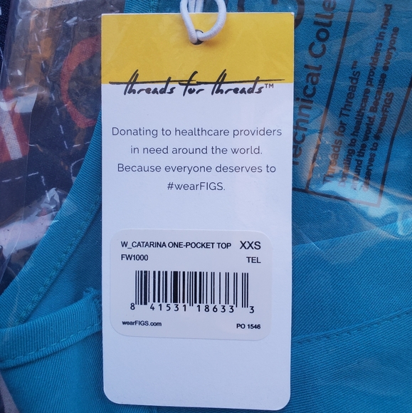 ⛑Figs Teal Catarina (XXS)⛑ - Picture 7 of 9